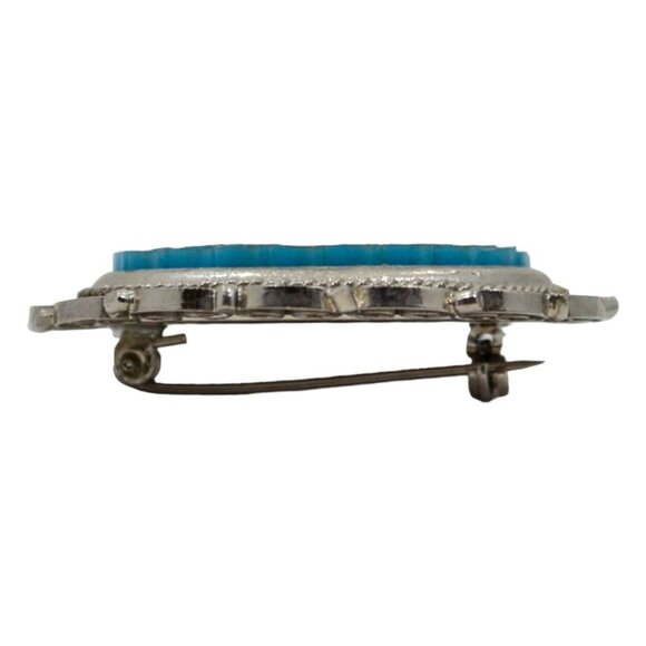 Millefiori Italian Micro Mosaic Pin Brooch Oval Filigree Floral Design … - Picture 2 of 5